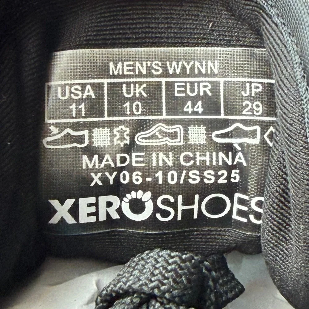 Xero Shoes Wynn Sneakers Mens 11 Black Barefoot Suede Minimalist Zero Drop